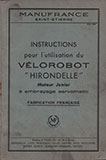 Instructions pour l'utilisation du Vélorobot 