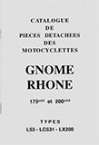 Catalogue de pièces détachées des motocyclettes Gnome Rhone