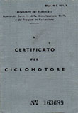 Certificado per Ciclomotore
